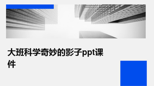 大班科学奇妙的影子ppt课件