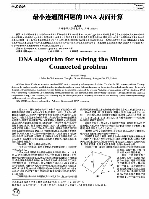 最小连通图问题的DNA表面计算