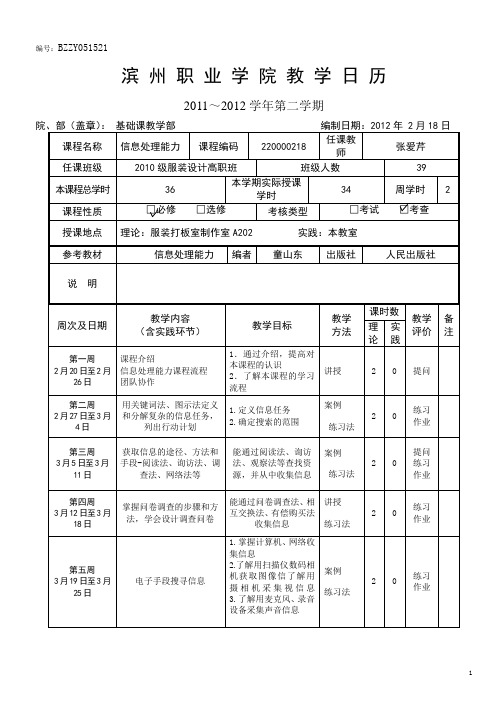 2010服装设计高职日历 -