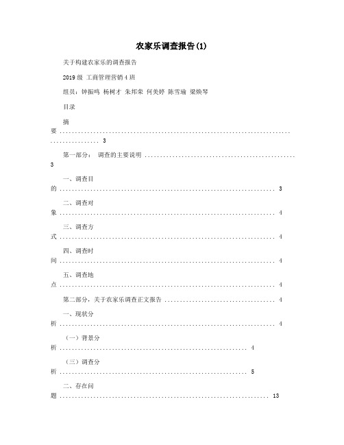 农家乐调查报告(1)