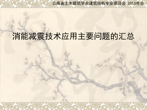 消能减震技术应用主要问题的汇总
