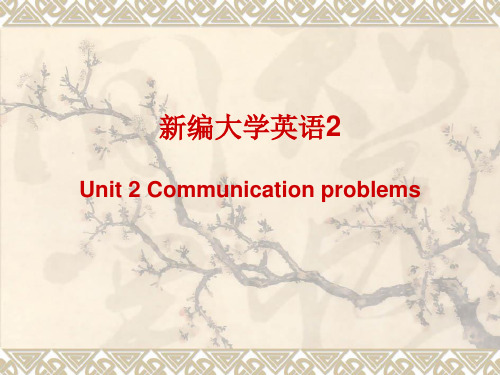 新编大学英语2 unit 2 communication problems