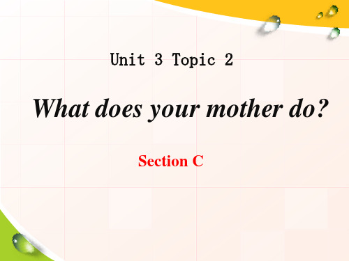 《What does your mother do》SectionC PPT