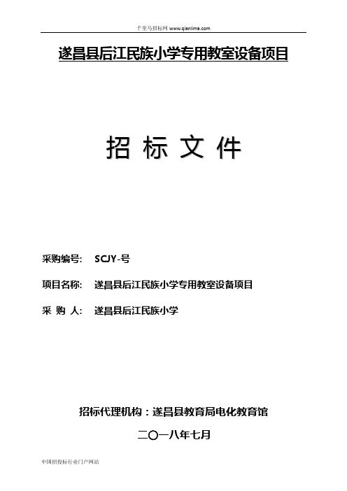 小学专用教室设备项目的公开招投标书范本