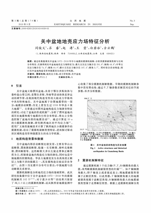 关中盆地地壳应力场特征分析