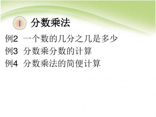 (新)人教版六年级数学上册《分数乘分数》优秀课件(共18张PPT