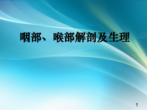 咽喉部解剖及生理窒息和喉阻塞的诊治ppt课件