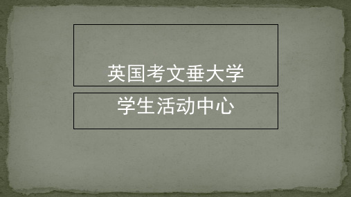 外国活动中心案例分析