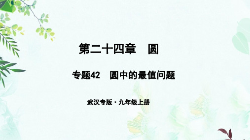 武汉专版秋九年级数学上册第二十四章圆专题42圆中的最值问题课件新版新人教版