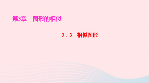 九年级数学上册第3章图形的相似3.3相似图形ppt作业课件新版湘教版