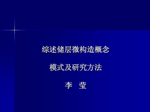 综述储层微构造概念、模式及研究方法