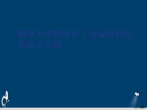 清华大学精细化工合成资料烃化演示文稿