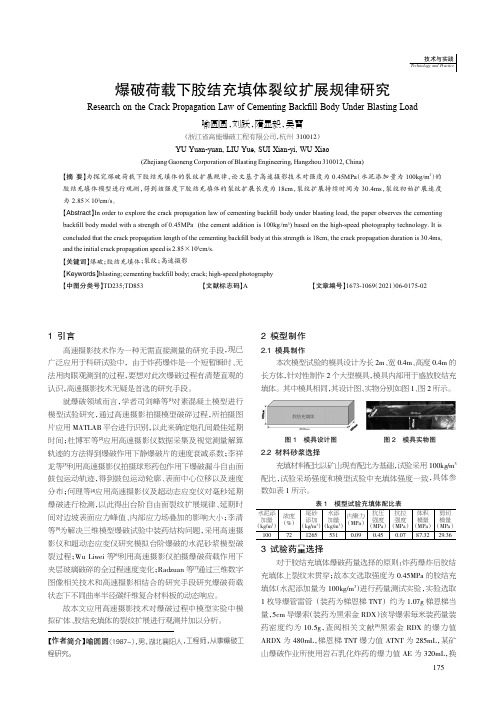 爆破荷载下胶结充填体裂纹扩展规律研究