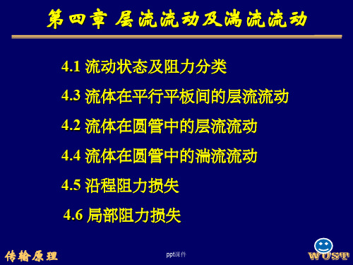 传输原理--层流流动及湍流流动  ppt课件