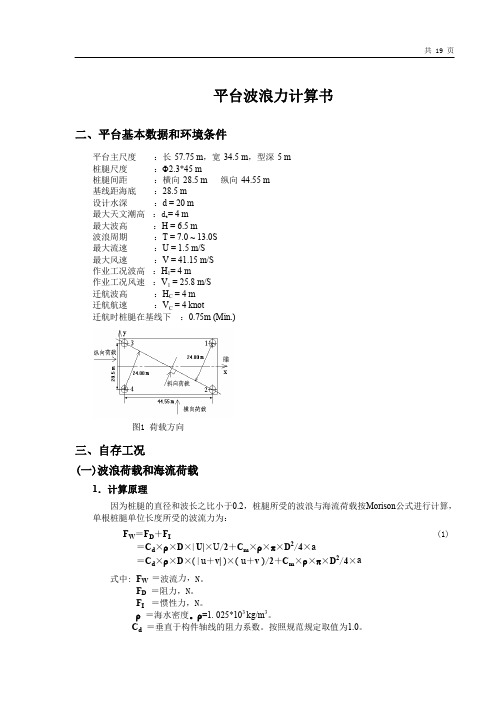 波浪载荷计算书