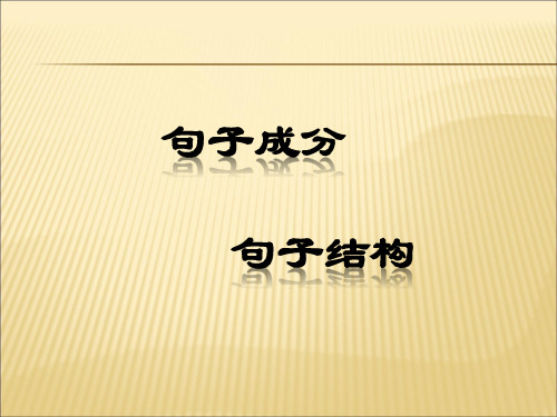 中考语文专题复习-句子成分分析课件