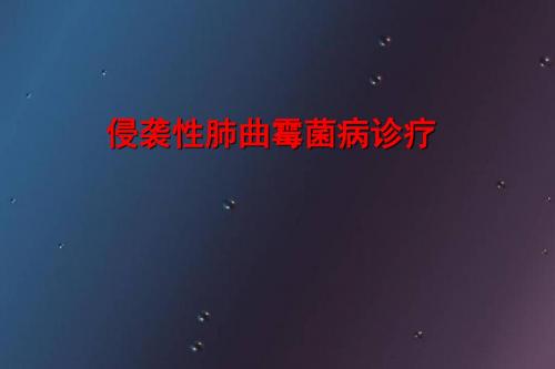 侵袭性肺曲霉病PPT精选课件