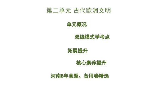 2020版中考历史新培优大一轮复习河南专用课件：2.第二单元  古代欧洲文明