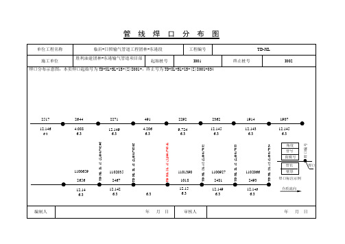 管线焊口分布图