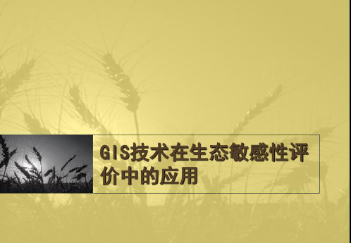 02.GIS技术在生态敏感性评价中的应用