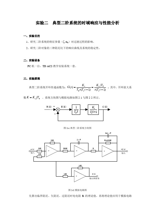 典型二阶系统的时域响应与性能分析