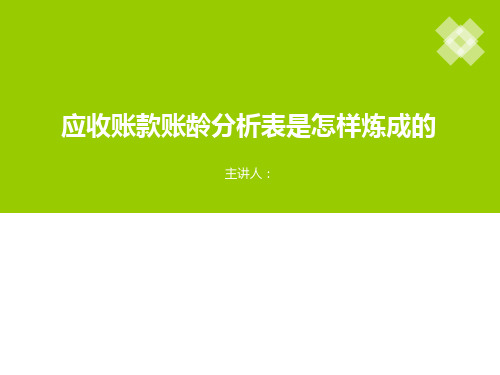 应收账款账龄分析表培训模板