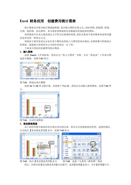 Excel 财务应用  创建费用统计图表