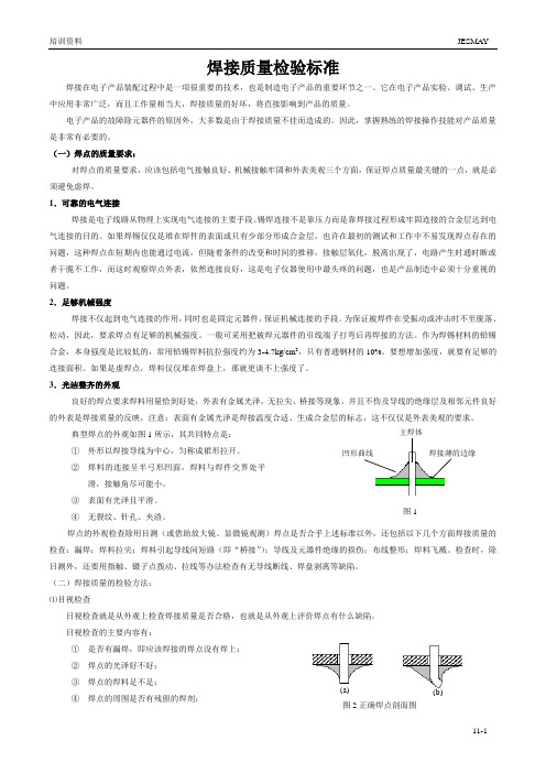 焊接质量检验标准