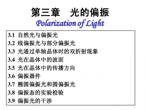第三章 光的偏振