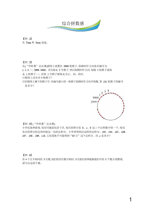 六年级下册数学试题-超难奥数题：综合拼数感(练习含解析)全国通用综合拼数感