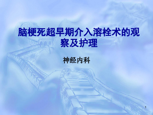 急性脑梗死静脉溶栓的护理ppt课件 (2)