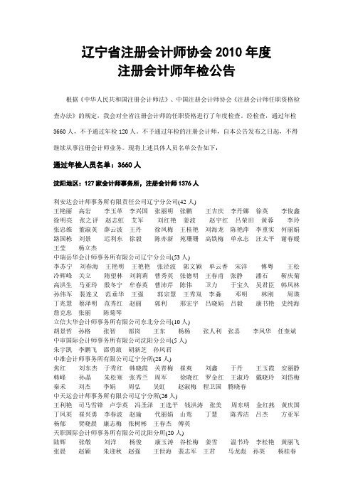 20100430大连会计师名录