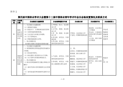 中国林学会学术年会组织办法