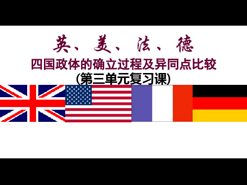 英美法德四国政体的确立过程及异同点比较