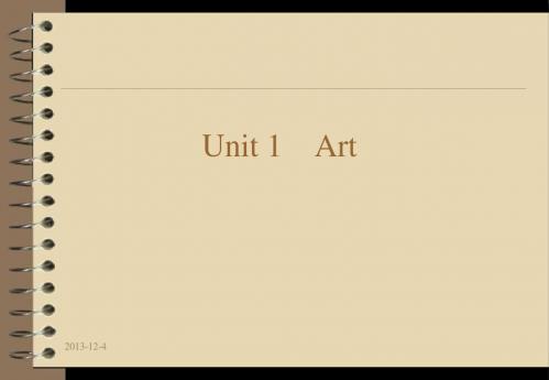 人教新课标选修六复习课件 Unit 1 Art[3]