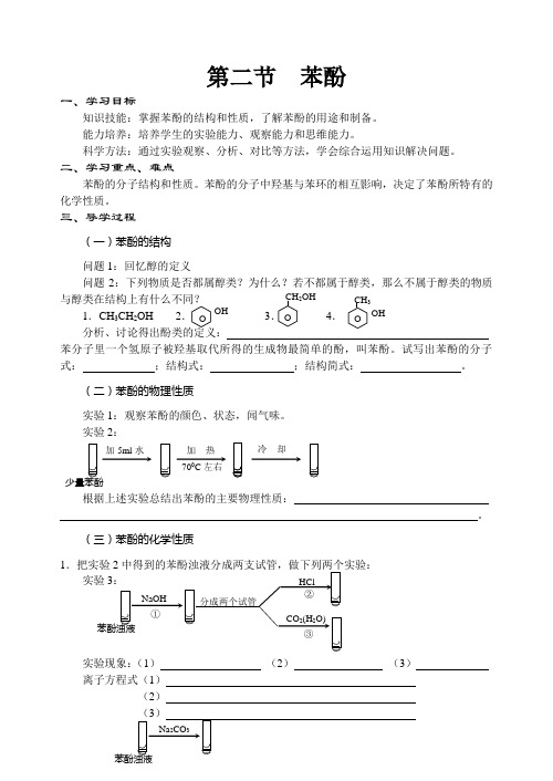 高中化学： 苯酚