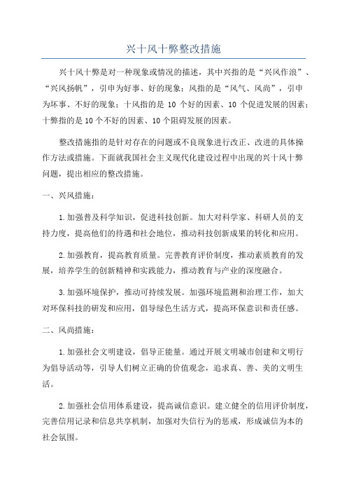 兴十风十弊整改措施