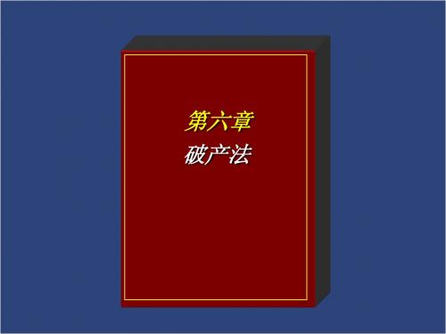 第六章破产法--财务会计法律与法规