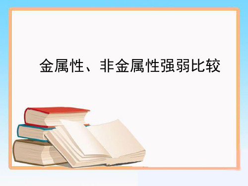 高考化学_知识总结：金属性、非金属强弱比较