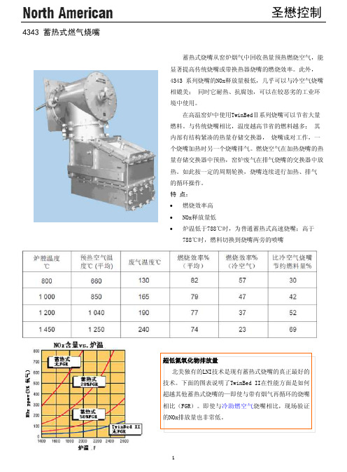 (仅供参考)北美燃烧器样本