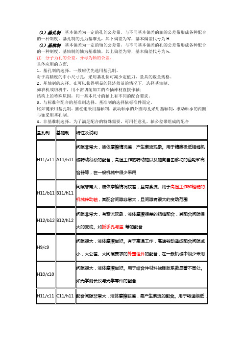 基孔制与基轴制