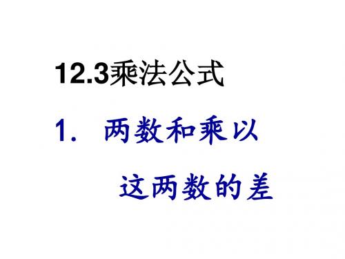 数学(华师大版)八年级上册课件：12.3乘法公式1.两数和