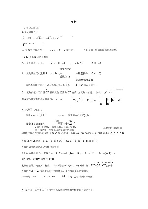 (完整版)上海高中数学-复数讲义