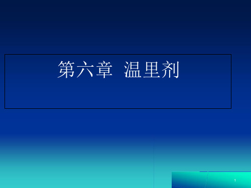 第六章温里剂解析ppt课件