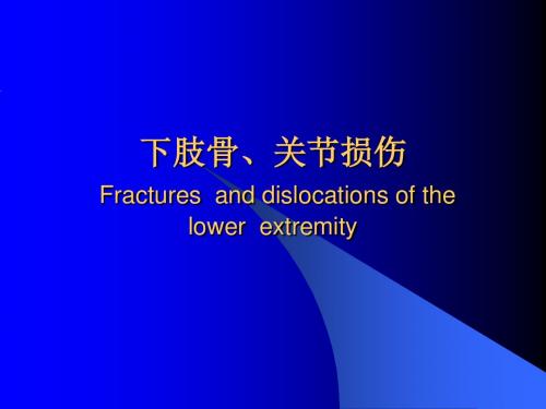 下肢骨、关节损伤课件