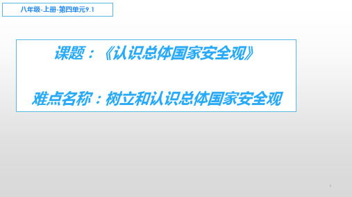 人教版八年级道德与法治上册9.1：认识总体国家安全观课件