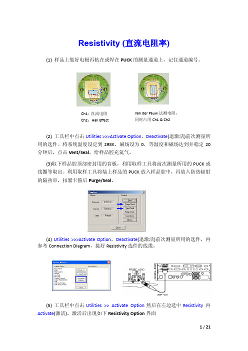 PPMS简易中文操作步骤