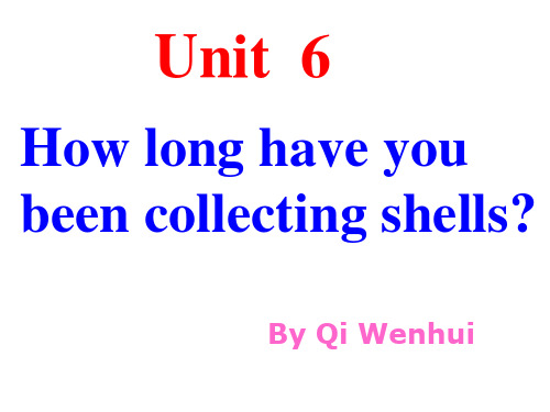 Unit6 03 How long have you been collecting shells