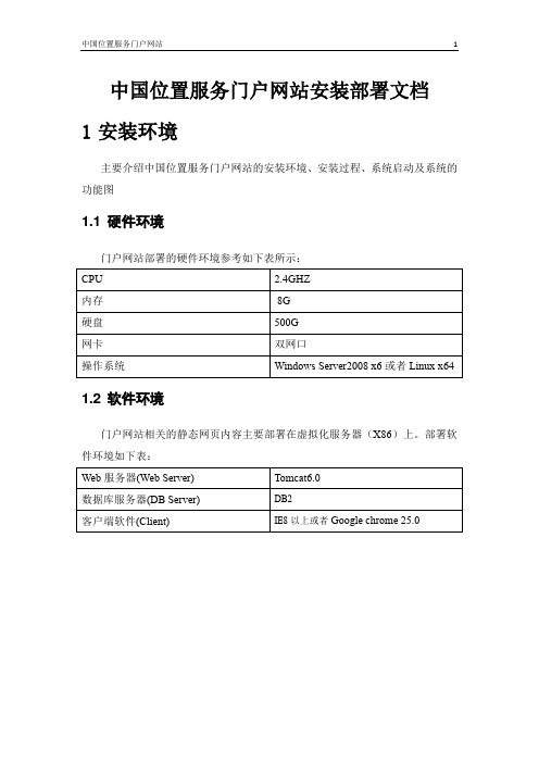 中国位置服务门户网站安装部署流程新资料