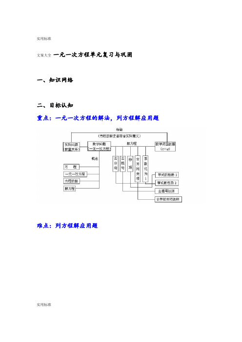 一元一次方程单元复习